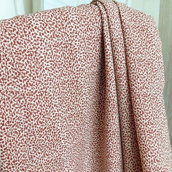 handmade coral pink all over print midi skirt - Picture 8 of 8